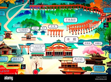 Guide Map Fushimi Inari Taisha Hi Res Stock Photography And Images Alamy
