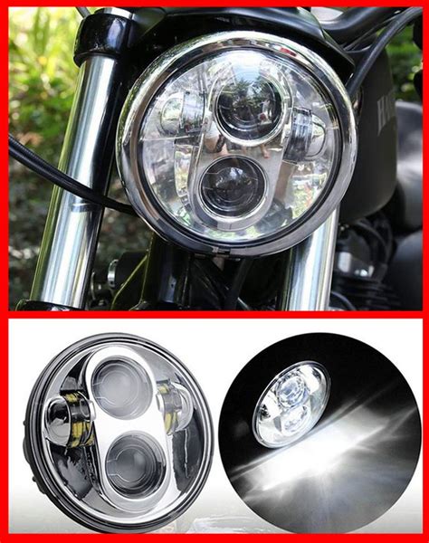 5 75 LED Headlight 40w Fits Harley Sportster Dyna And Indian Scout