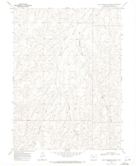 Classic Usgs East Timberlake Creek Colorado 75x75 Topo Map Mytopo Map Store