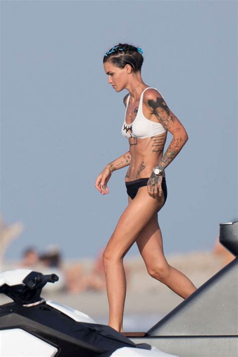 Ruby Rose In Bikini On A Yacht In Formentera GotCeleb