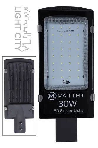 Matt LED Aluminium 30W LED Street Light Input Voltage 220 To 240 V At