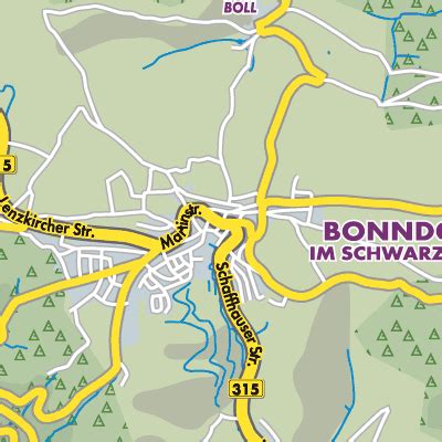 Bonndorf im Schwarzwald Stadtpläne und Landkarten