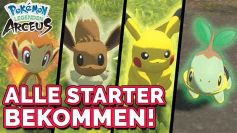 Alle Starter Pok Mon In Pokemon Legenden Arceus Bekommen Youtube