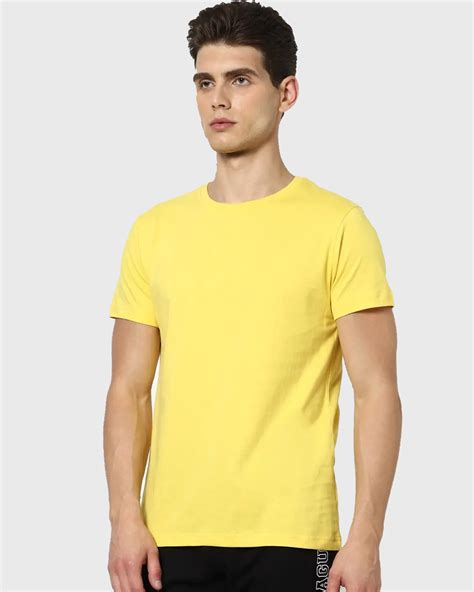 Buy Mens Yellow Plus Size T Shirt Online At Bewakoof