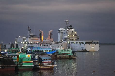 Military ship at naval dock 4774721 Stock Photo at Vecteezy