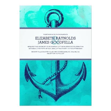 Vintage Anchor Nautical Wedding Invitations Zazzle Nautical Wedding Invitations Nautical