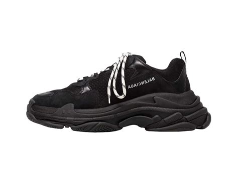 Balenciaga Triple S Black White Laces