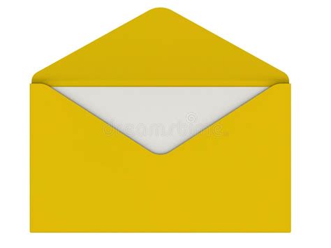 Open Yellow Envelope Stock Photo Image Of Mailing People 64922970