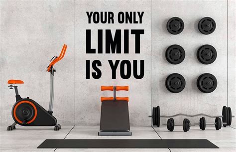 Your Only Limit Is You Gym Wall Decal Motivational Wall Decal Fitness