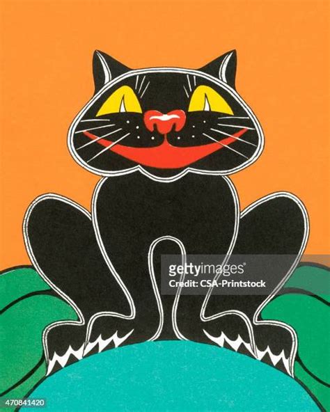 102 Black Cat On Colored Background High Res Illustrations Getty Images