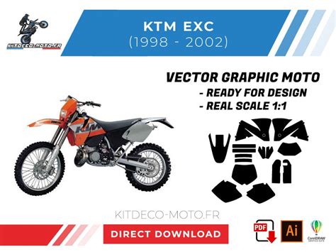 Template Ktm Exc Vector Boutique Kit D Co Moto