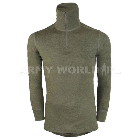 Trikot Wojskowy Holenderski Merino Wool Oryginał Olive Demobil Bdb Demobil Bardzo Dobry