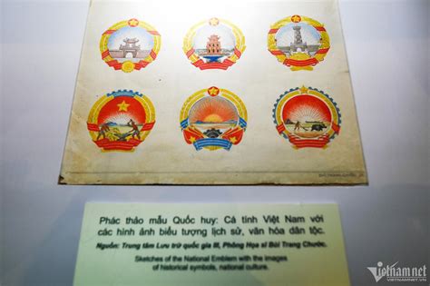 Close Up Of 112 Sketches Of The National Emblem Of Vietnam Vietnamvn