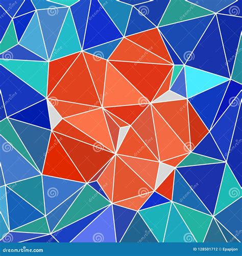 Abstract Vitrage With Triangular Multi Colors Grid Stock Vector