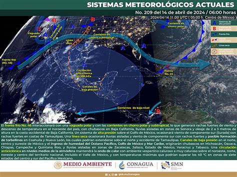 Ingresa nuevo frente frío en el norte intenso calor en la mayor parte