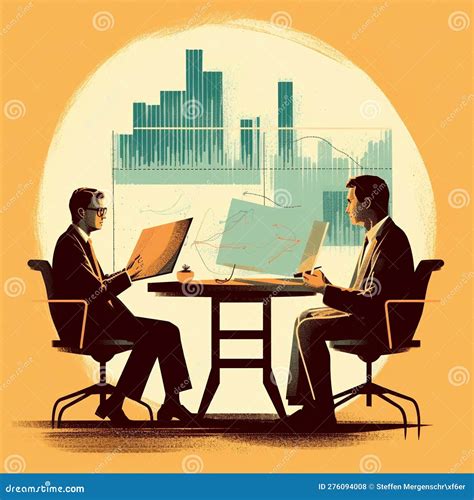 Financial Advisor Meeting With Client And Charts Stock Illustration