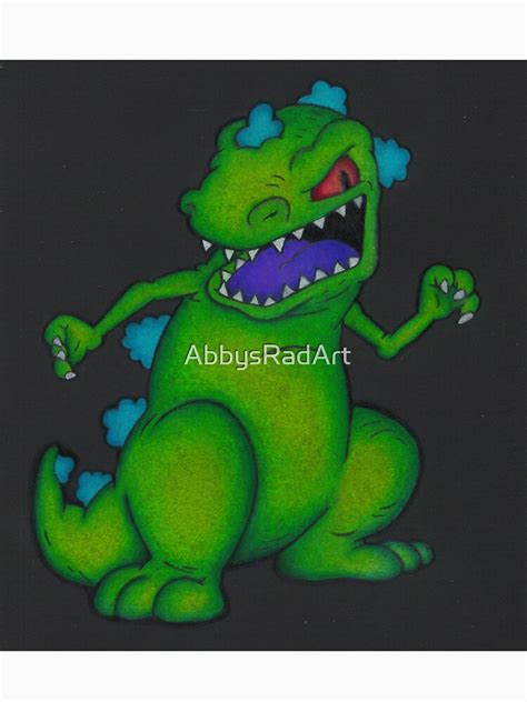 Reptar Rugrats Pencil Drawing Dinosaur T Rex Nickelodeon T Shirt By Abbysradart Redbubble