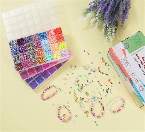 XKDOUS Kit De 21600 Cuentas De Arcilla Para Hacer Pulseras 144 Colores