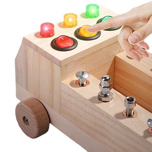 Liuwid Busy Board Montessori Jouet Enfant Avec Boutons Led Lumineux Et