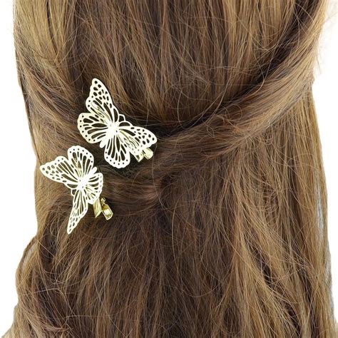 5 92R 1 pc Moda Jóias de Ouro Cor Do Cabelo Borboleta Clipe Hairwear