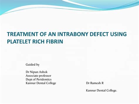 Platelet Rich Fibrin Ppt