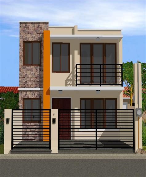 This Is An Artist S Rendering Of A Two Story House With Balconyes And