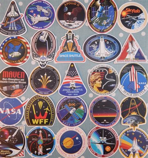 Nasa Mission Patch Stickers Space Shuttle Apollo Skylab Etsy Uk