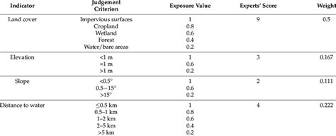 Exposure Index Factor Weight Assignment Download Scientific Diagram