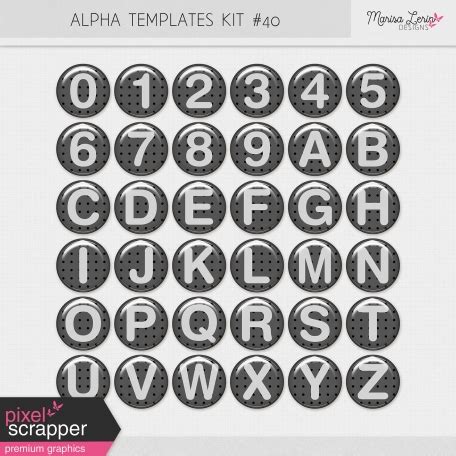 Alpha Template Kit 40 By Marisa Lerin Graphics Kit DigitalScrapbook