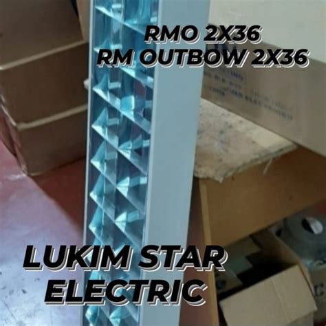 Jual Fitting Kap Lampu Rm Outbow 2X36 2X16W Kap Lampu Rmo Housing Tl