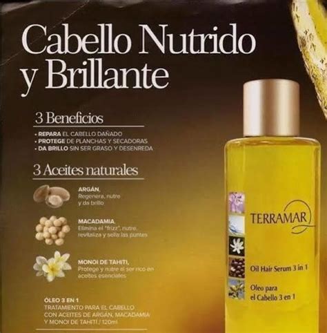 Oleo Terramar Aceite Para El Cabello 3en 1 Argan 120mo Meses Sin