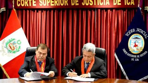 CSJ ICA Firma Convenio Con El GORE ICA Para Concretar Proyectos De