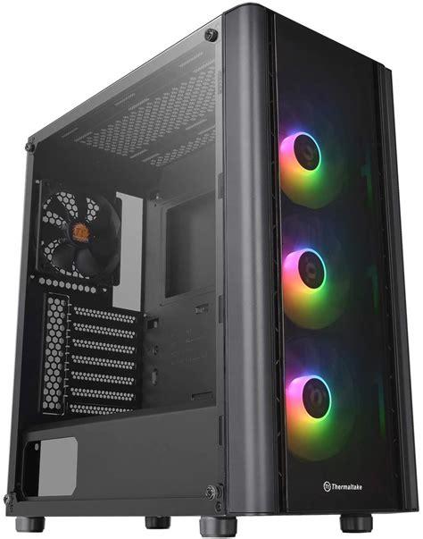 Gabinete Gamer Thermaltake V Tg Argb Black Temp Glass Hard Vision