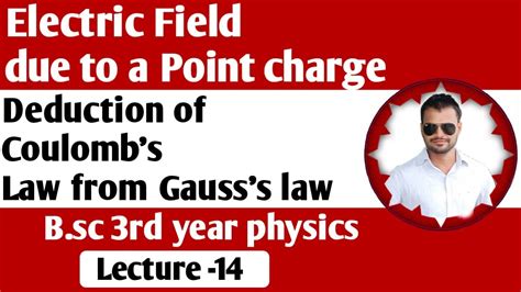 Electric Field Due To A Point ChargeDeduction Of Coulomb S Law From