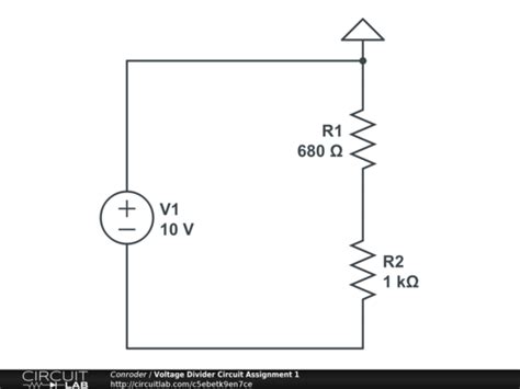 Voltage Divider Circuit Assignment 1 Circuitlab