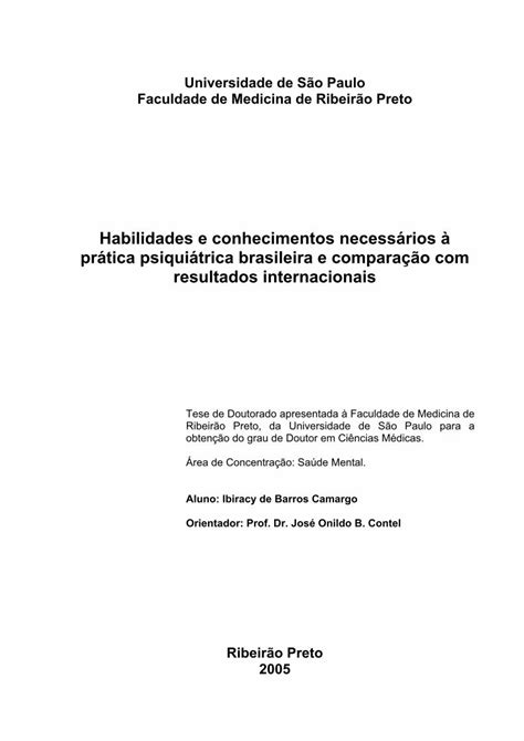 PDF Habilidades e conhecimentos necessários à prática