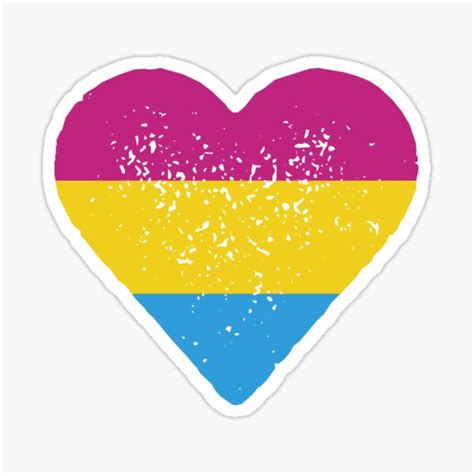 Pans Love Pansexual Heart Pansexuality Sticker For Sale By Thequeershop Redbubble