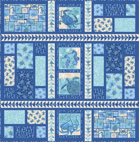 Ocean Shimmer Quilt Pattern Pine Tree Country Quilts