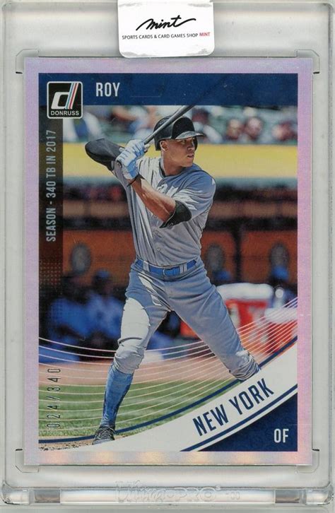 Mint Panini Donruss Aaron Judge Stat Line Roy