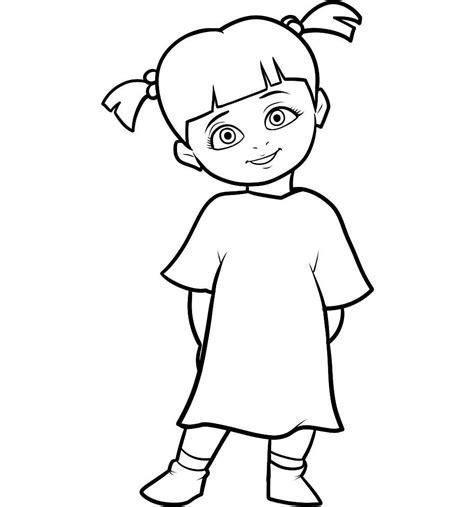 Boo Monsters Inc Coloring Pages at GetColorings.com | Free printable ...