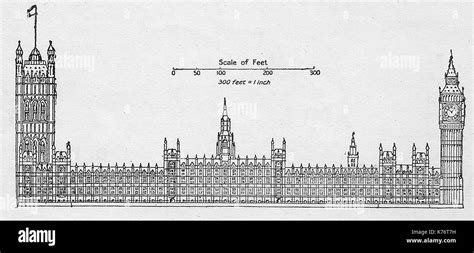 Un Dessin De Les Chambres Du Parlement Palais De Westminster