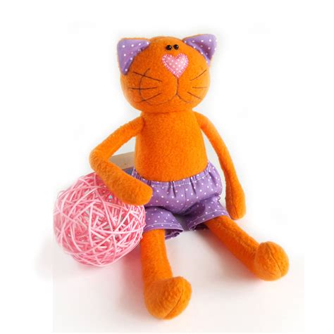 Stuffed Cat Doll Sewing Pattern Cat Plush Pattern Pdf Soft Animal Doll