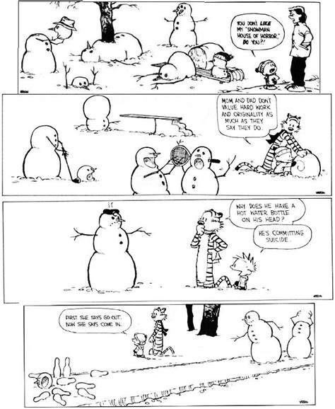 Snowmen Calvin And Hobbes Cómics