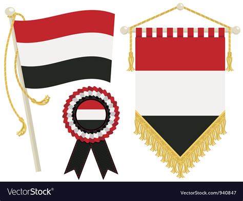 Yemen Flags Royalty Free Vector Image Vectorstock