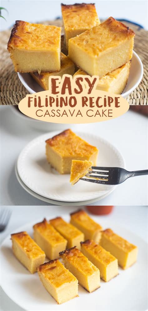 Filipino Cassava Cake Recipe Cassava Cake Filipino Food Dessert Cassava Cake Recipe Filipino