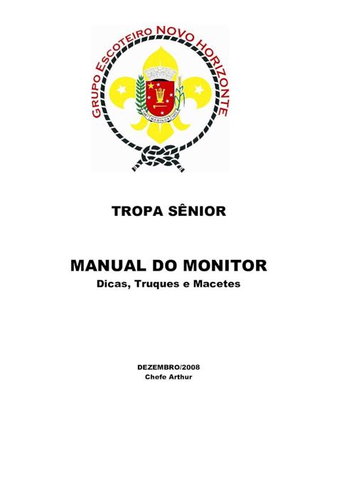 Pdf Manual De Pioneirias E T Cnicas De Campo Tropa S Nior