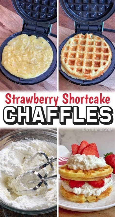 Keto Strawberry Shortcake Easy Low Carb Chaffle Dessert