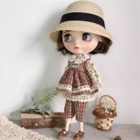 Blythe Vintage Plaid Suit Blythe Clothes Four Piece Set Blythe Top