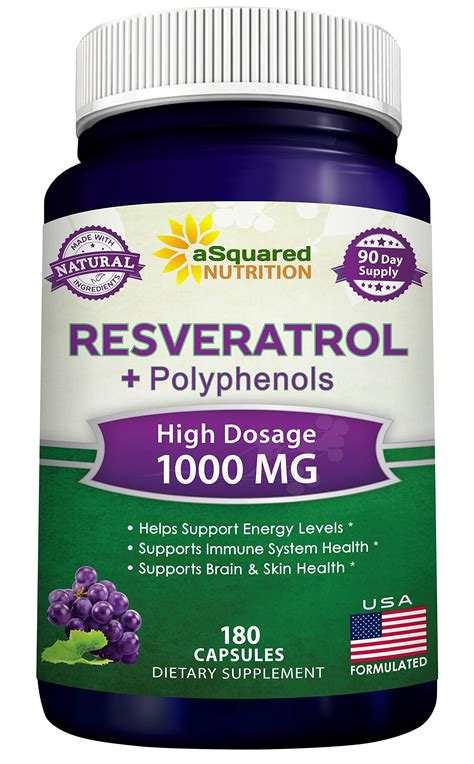 180 Capsules Of 100 Natural Resveratrol With Red Wine Extract Pure