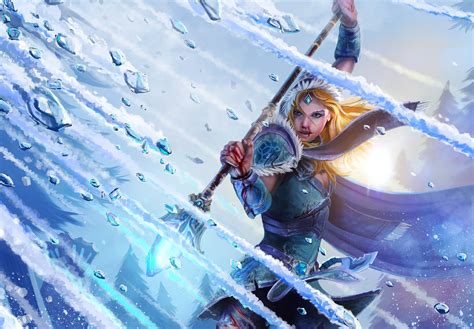 824437 Rylai DOTA 2 Magic Crystal Maiden Mage Staff Mocah HD